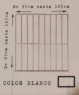 Reja blanca anti-robo ajustable