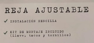 Reja blanca anti-robo ajustable