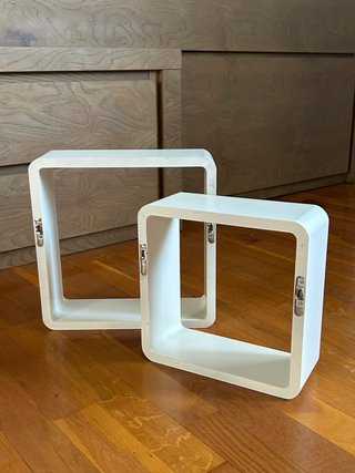Estantes flotantes cuadrados blancos