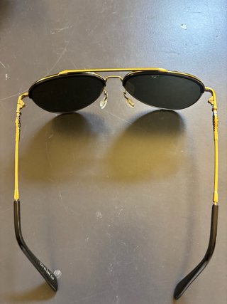 Occhiali da sole uomo oro lenti scure