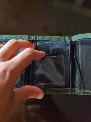 Cartera de tela. Estampado de camuflaje