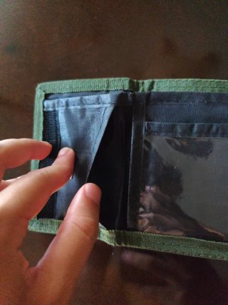 Cartera de tela. Estampado de camuflaje