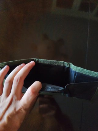 Cartera de tela. Estampado de camuflaje