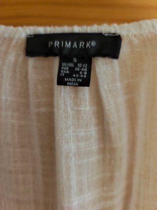 Casaca boho ibicenca blanca talla única