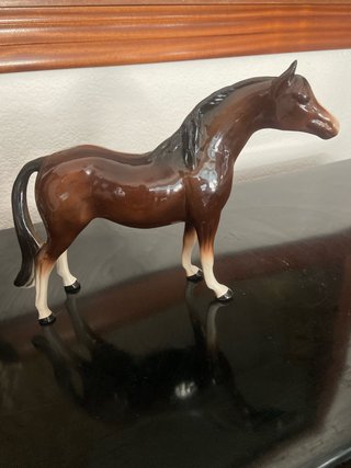 Figura Caballo Cerámica Marrón