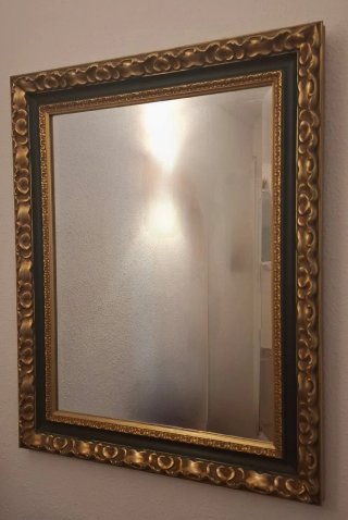 Espejo rectangular dorado