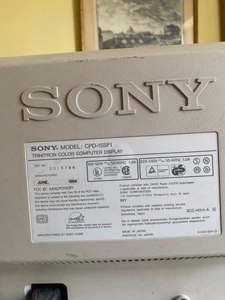 Monitor Sony Trinitron Multiscan 15sf