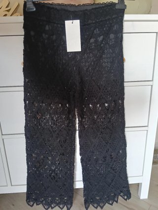 Pantaloni Zara Crochet Nero