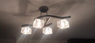 Lámparas de salón metal y cristal