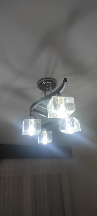 Lámparas de salón metal y cristal