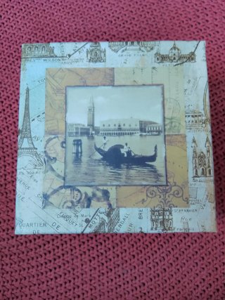 Caja decorativa estilo vintage París/ Venecia