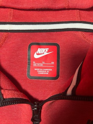 Sudadera Nike Tech Fleece Roja Talla XL