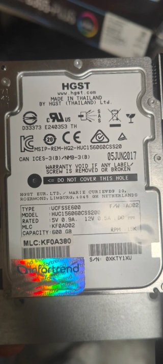 Lote 12 Discos Duros SAS 600GB 15K 2.5 HGST