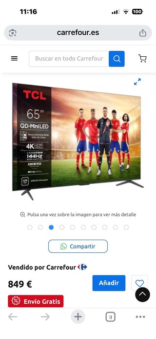 TV TCL 65 QD-Mini LED 4K 144Hz