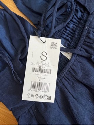 Vestido azul lentejuelas 100% algodón