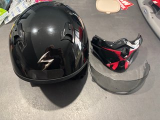 Casco Scorpion Jet TANKER Nero Rosso