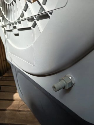Climatizador evaporativo. Con cortina de agua
