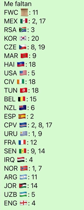 Cromos Mundial 2026 Panini