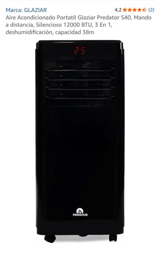 Aire Acondicionado Portátil Predator Negro