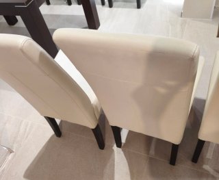 Seis Sillas Comedor Piel Beige