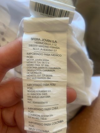 Vestido blanco Sfera de algodon TS