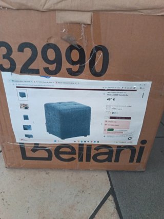 Pouf tessuto blu Bellani
