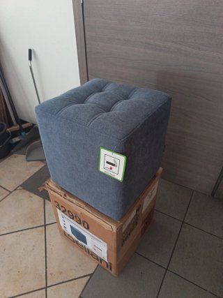 Pouf tessuto blu Bellani