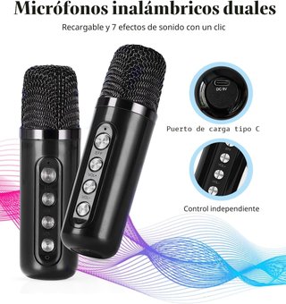 Máquina Karaoke Mini 2 Micros