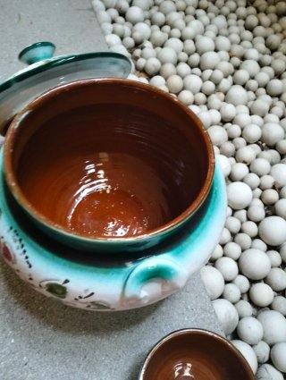 Zuppiera con 6 ciotole decorate