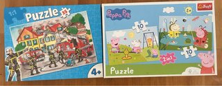 Puzzles Peppa Pig y bomberos 2 en 1