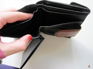 Cartera vintage piel negra y marrón