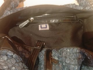 Bolso Adolfo Domínguez Vintage Azul Sin Estrenar