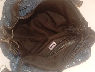 Bolso Adolfo Domínguez Vintage Azul Sin Estrenar