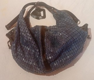 Bolso Adolfo Domínguez Vintage Azul Sin Estrenar