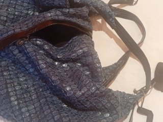 Bolso Adolfo Domínguez Vintage Azul Sin Estrenar