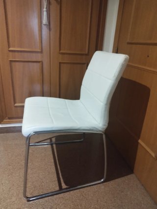 6 Sillas Comedor Polipiel Blancas