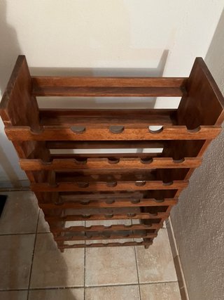 2 Portabottiglie Legno Massello