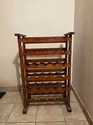 2 Portabottiglie Legno Massello