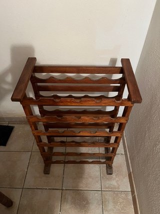 2 Portabottiglie Legno Massello