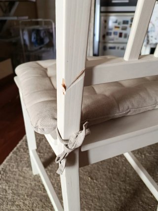 2 Sillas IKEA Stefan Blancas + Cojines