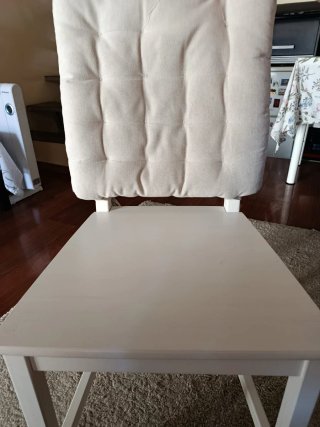 2 Sillas IKEA Stefan Blancas + Cojines