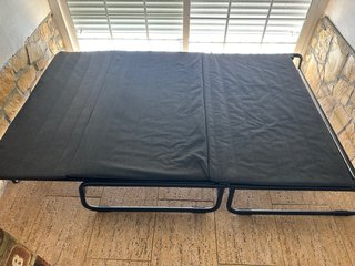 Sofá Cama Plegable Negro/Gris