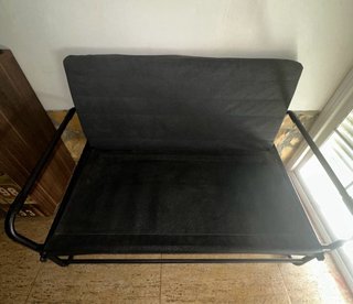 Sofá Cama Plegable Negro/Gris