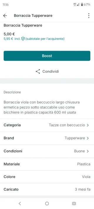 Borraccia Tupperware Blu/Viola