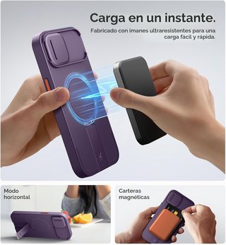 Funda Magnética iPhone 15 SURITCH púrpura