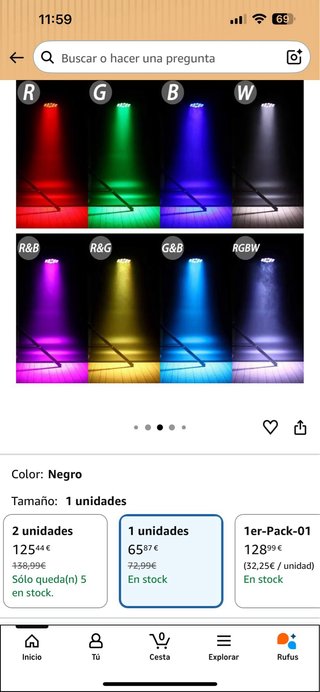 Faro LED RGBW 200W 18 CH DMX