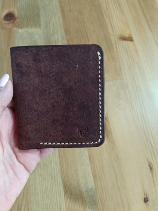 Billetera tarjetero de cuero