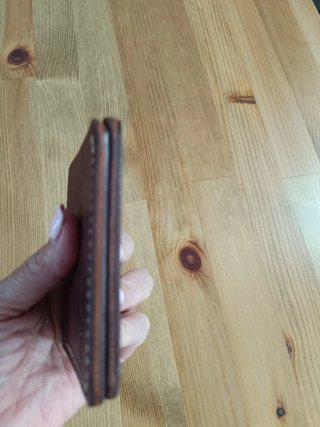 Billetera tarjetero de cuero