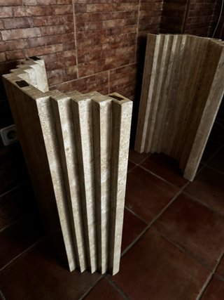 Mesa de salón de mármol travertino