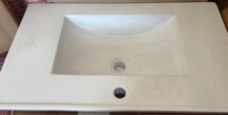 Mueble de baño madera con lavabo cerámico